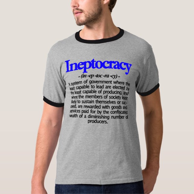 Camiseta T-shirt da definição de Ineptocracy (Frente)