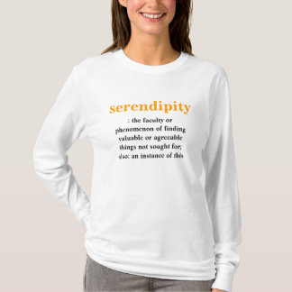Camiseta t-shirt da definição do serendipity