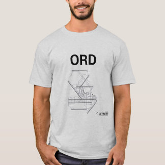 Camiseta T-shirt da disposição do aeroporto de ORD