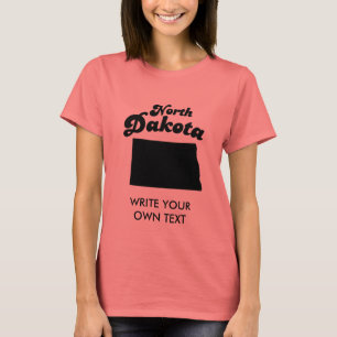 CAMISETA T-SHIRT DA DIVISA DO ESTADO DE NORTH DAKOTA