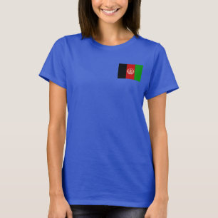 Camiseta T-shirt da DK da bandeira e do mapa de Afeganistã