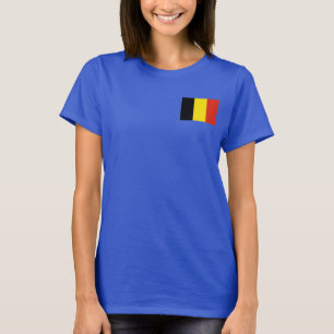 Camiseta T-shirt da DK da bandeira e do mapa de Bélgica