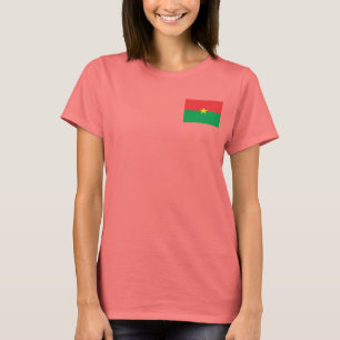 Camiseta T-shirt da DK da bandeira e do mapa de Burkina