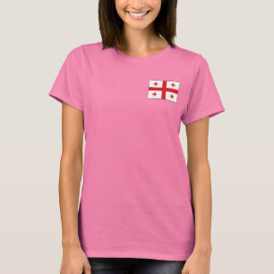 Camiseta T-shirt da DK da bandeira e do mapa de Geórgia