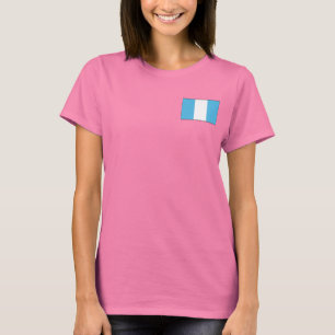 Camiseta T-shirt da DK da bandeira e do mapa de Guatemala