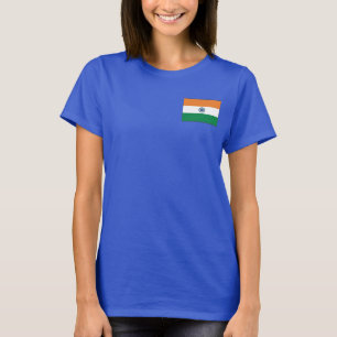Camiseta T-shirt da DK da bandeira e do mapa de India