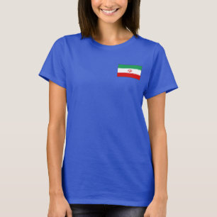 Camiseta T-shirt da DK da bandeira e do mapa de Irã