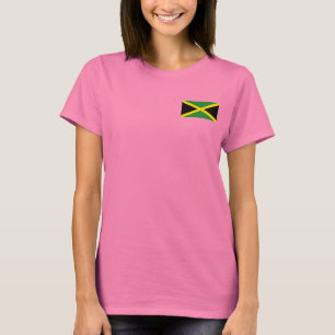 Camiseta T-shirt da DK da bandeira e do mapa de Jamaica
