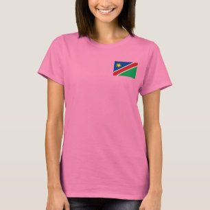 Camiseta T-shirt da DK da bandeira e do mapa de Namíbia
