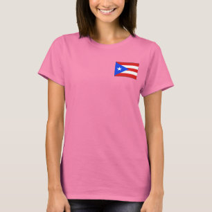 Camiseta T-shirt da DK da bandeira e do mapa de Puerto Rico