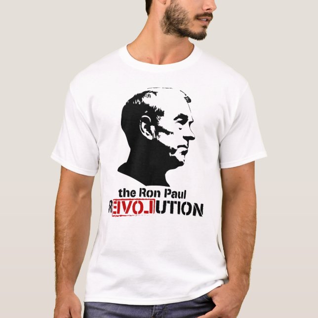 Camiseta T-shirt da edição da revolução de Ron Paul (Frente)