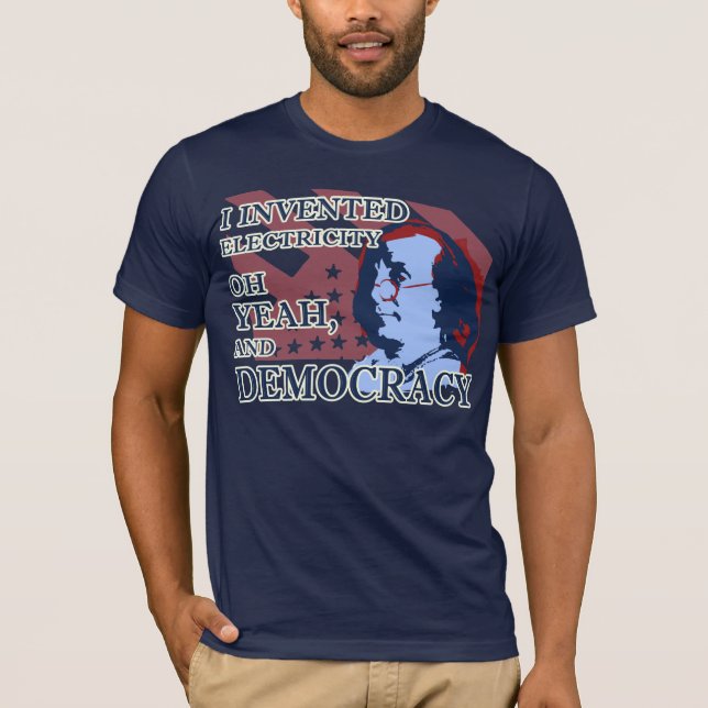 Camiseta T-shirt da eletricidade & da democracia de (Frente)