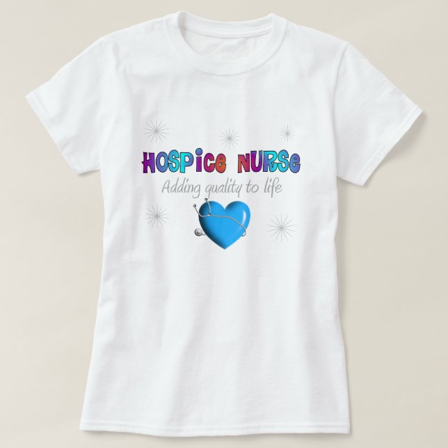 Camiseta T-shirt da enfermeira do hospício (Frente do Design)