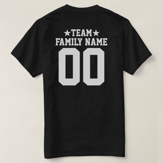 Camiseta T-Shirt da Equipe de Esporte Personalizada e Perso (Verso do Design)