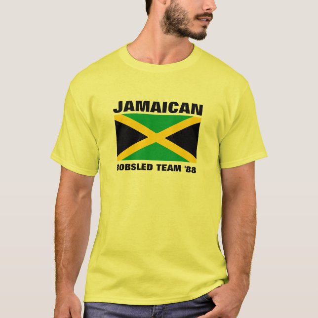 Camiseta T-shirt da equipe jamaicana '88 do Bobsled (Frente)