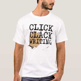 Camiseta T-shirt da escrita do Clack do clique