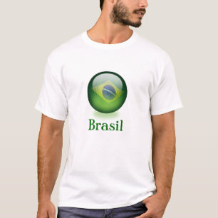 Camiseta T-shirt da esfera de Brasil