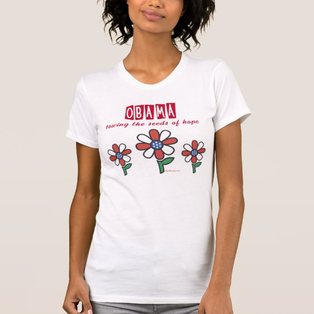 Camiseta T-shirt da esperança de Obama (Frente)