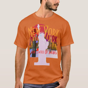 Camiseta T-shirt da estátua da liberdade da skyline da Nov