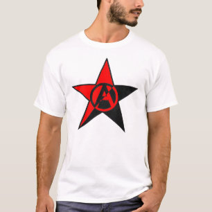 Camiseta t-shirt da estrela do anarchosyndicalist