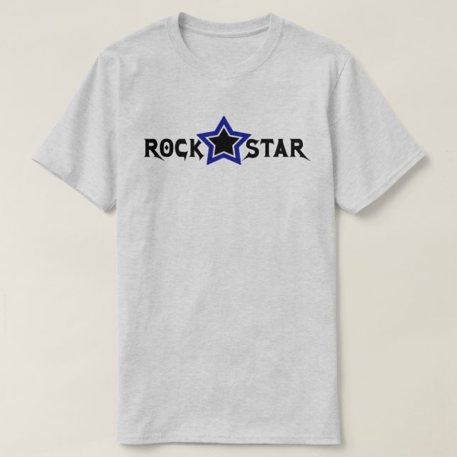 Camiseta T-shirt da estrela do rock (Frente do Design)