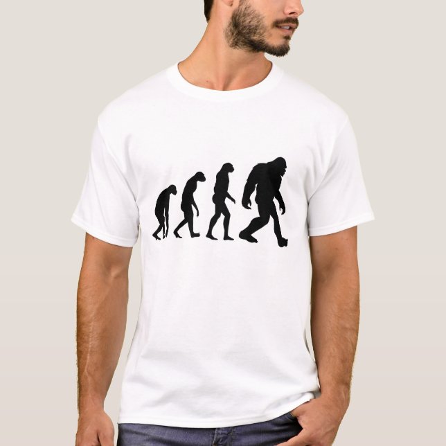 Camiseta T-shirt da evolução de Bigfoot (Frente)