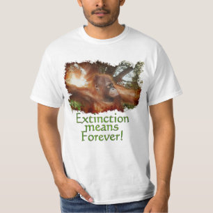 Camiseta T-shirt da extinção do orangotango & dos animais