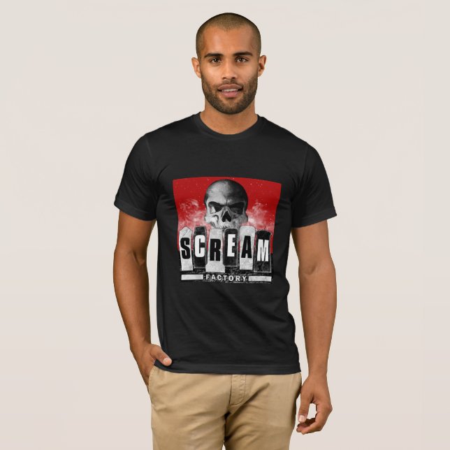 Camiseta T-shirt da fábrica do gritar (preto) (Frente Completa)