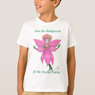 Camiseta T-shirt da fada da orquídea da floresta húmida