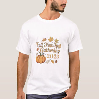 Camiseta T-shirt da família de outono personalizada que rec