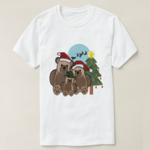 Camiseta T-shirt da família do urso de ursinho do Natal