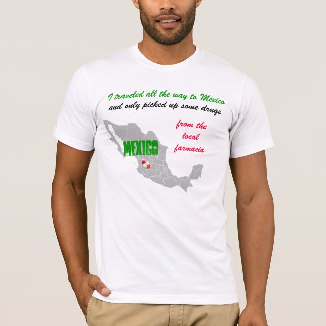 Camiseta T-shirt da farmácia de México (Frente)