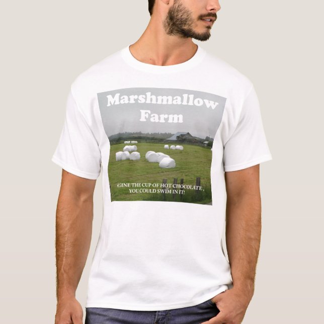Camiseta T-shirt da fazenda do Marshmallow (Frente)