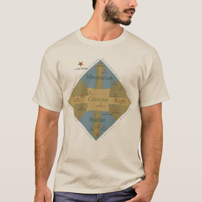 Camiseta T-shirt da filosofia política da carta de Nolan (Frente)