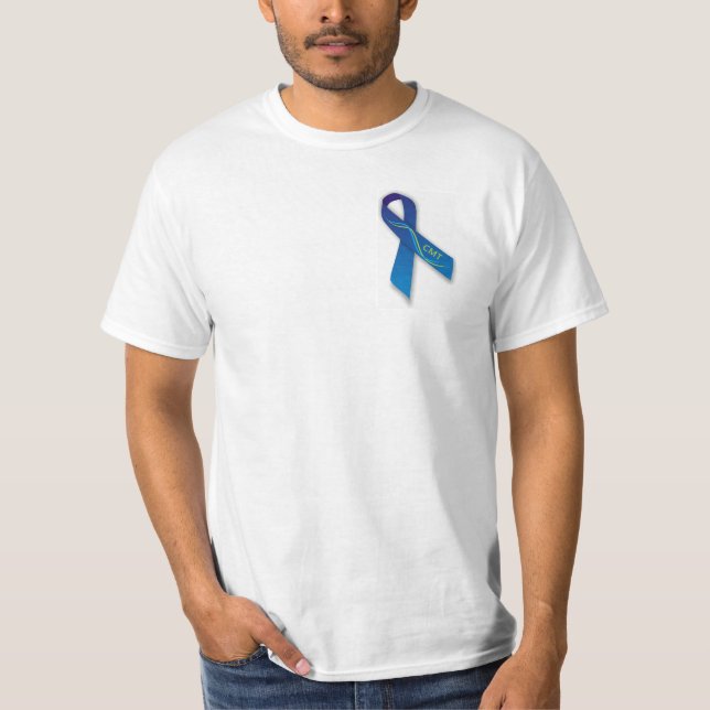 Camiseta T-shirt da fita da consciência de CMT (Frente)