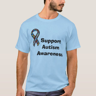 Camiseta T-shirt da fita do autismo do apoio