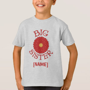 Camiseta T-shirt da flor da dália da irmã mais velha