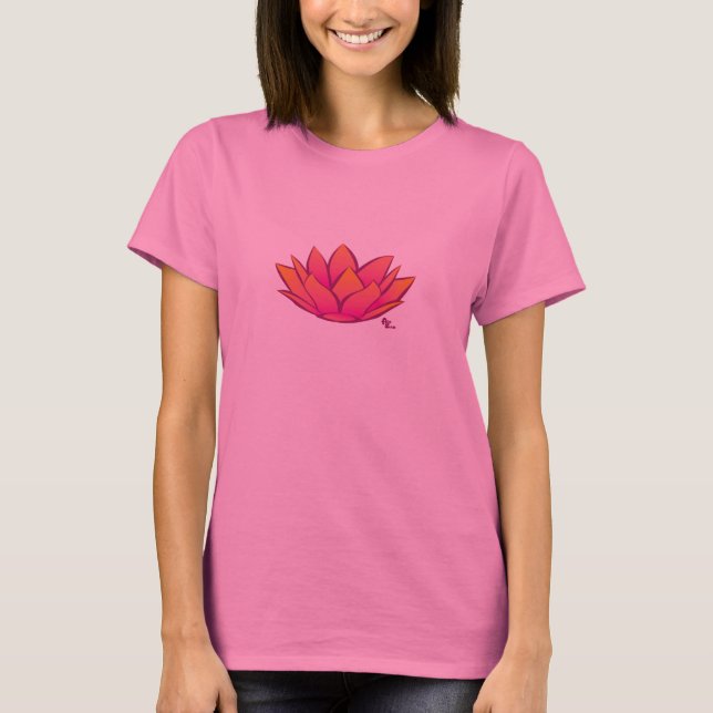 Camiseta T-shirt da flor de Lotus (Frente)
