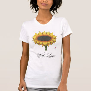 Camiseta T-shirt da flor de Sun (com amor)