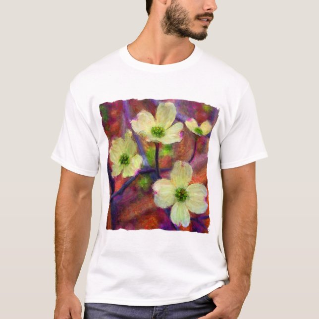 Camiseta T-shirt da flor do Dogwood (Frente)