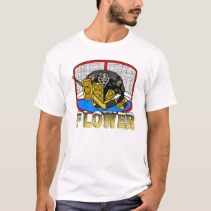Camiseta T-shirt da flor do pinguim