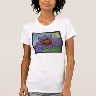Camiseta T-shirt da flor do vitral