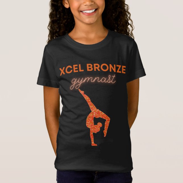 Camiseta T-Shirt da ginástica do Xcel Bronze (Frente)