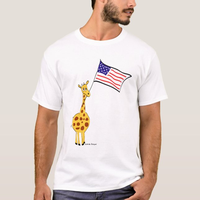 Camiseta T-shirt da Girafa Americana (Frente)