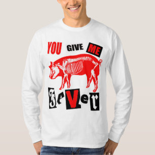 Camiseta T-shirt da gripe dos suínos mim - um t-shirt vira