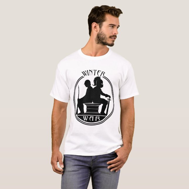Camiseta T-shirt da guerra 45 do inverno (Frente Completa)