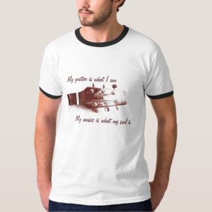 Camiseta T-shirt da guitarra acústica