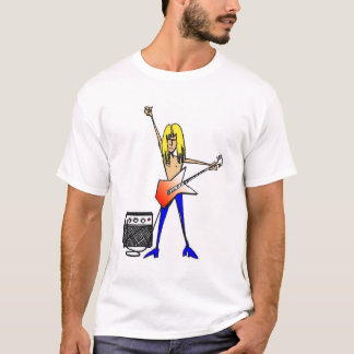Camiseta T-shirt da guitarra da rocha