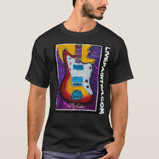 Camiseta T-SHIRT da guitarra do entalhe