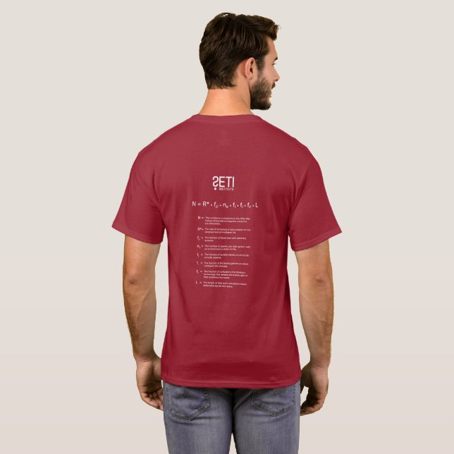 Camiseta T-shirt da hélice de Drake Equation/DNA do (Parte Traseira Completa)